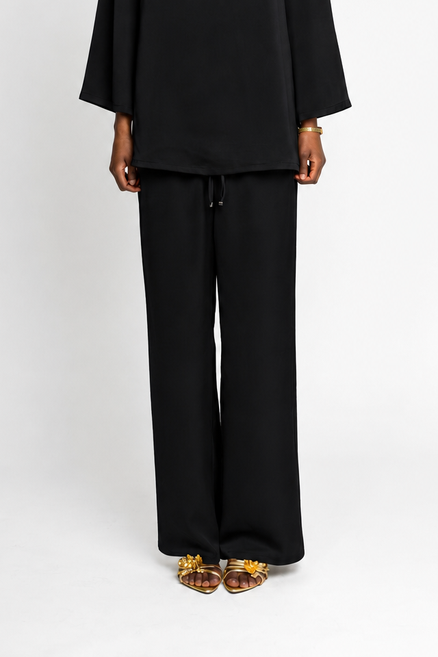 Satin pants Black