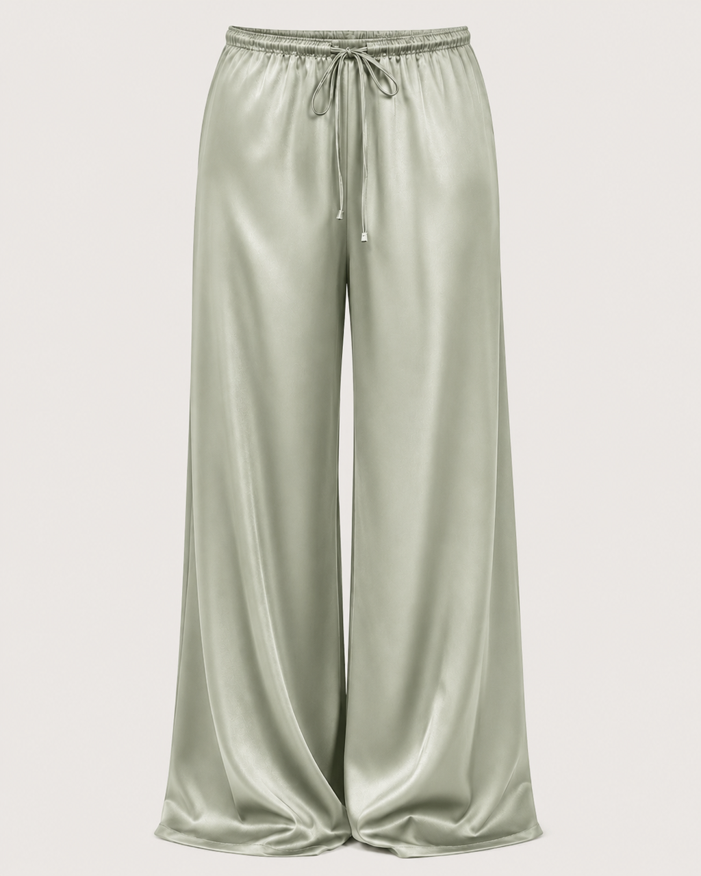 silk pants lake green