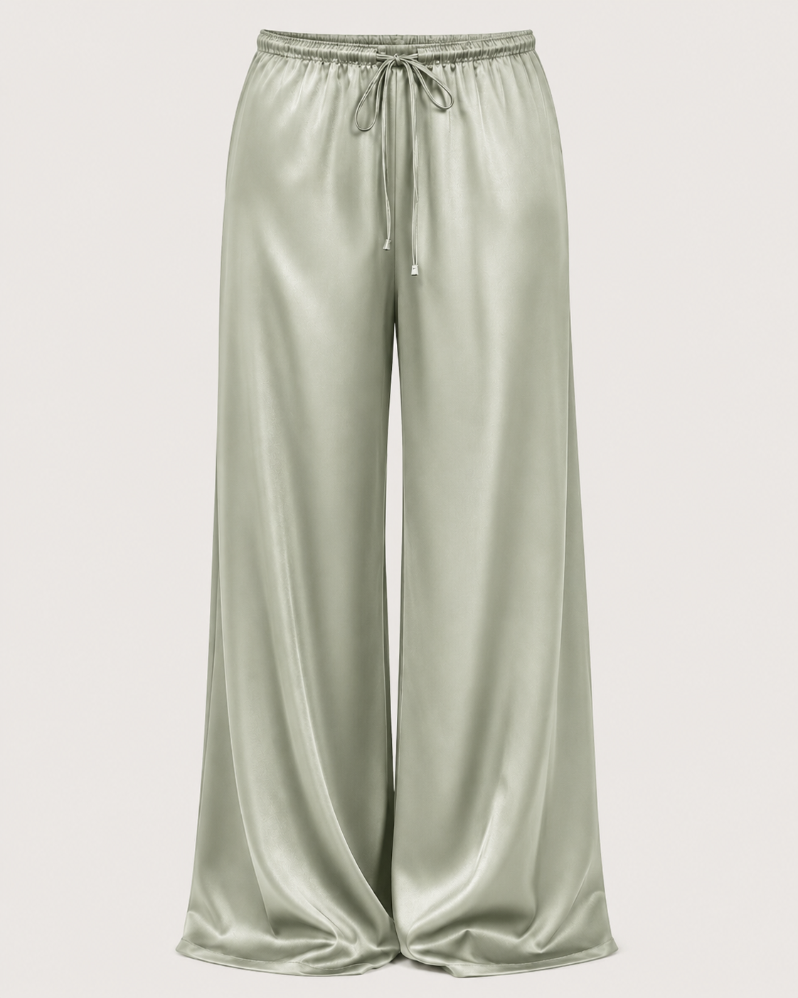 silk pants lake green